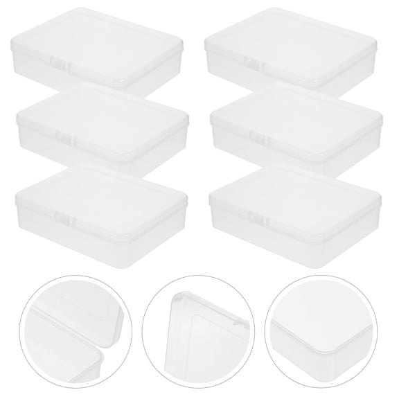 PTOOTP Transparent Plastic Organizer Box for Crafts Beads Small Parts Storage 12 Pieces Containers