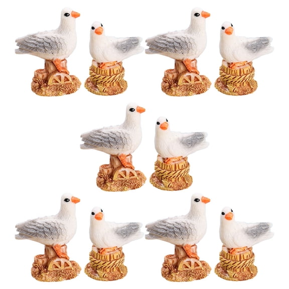 PTOOTP Resin Seagull Sculpture Coastal Decor Unique Shape Compact Adorable Beach Home