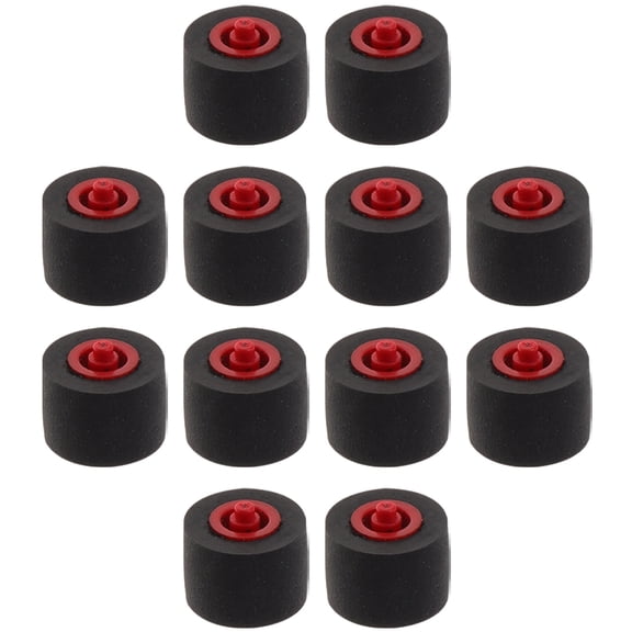 PTOOTP 12pcs Plastic Rubber Pinch Roller Cassette Tape Machine Silent Pulley Wheel