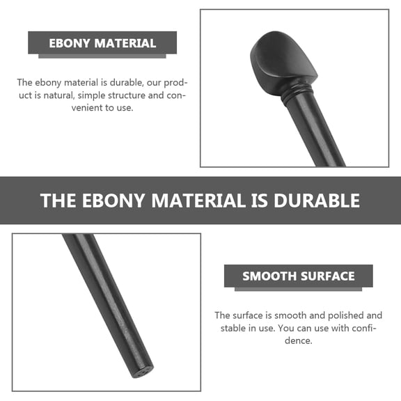 PTOOTP 12Pcs Ebony Oud Pegs for Violin Replacement Parts Learners Music Practice