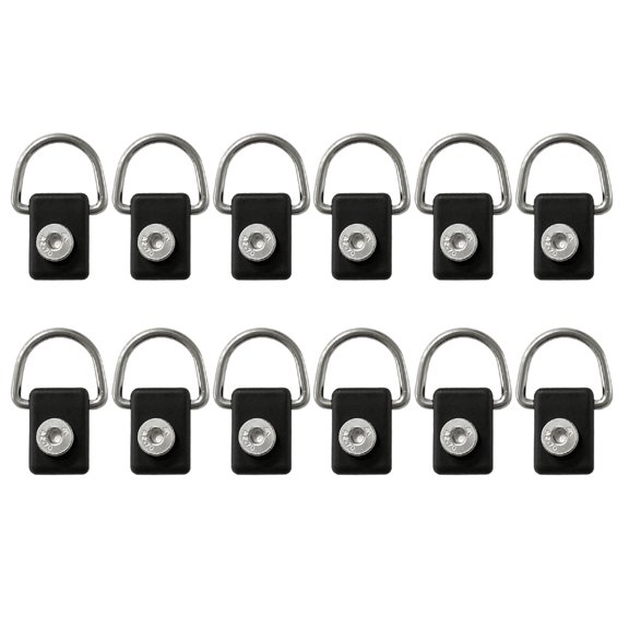 PTOOTP D-Ring Fishing Rigging Bungee Black Strong Glossy for Ocean Boats Canoes
