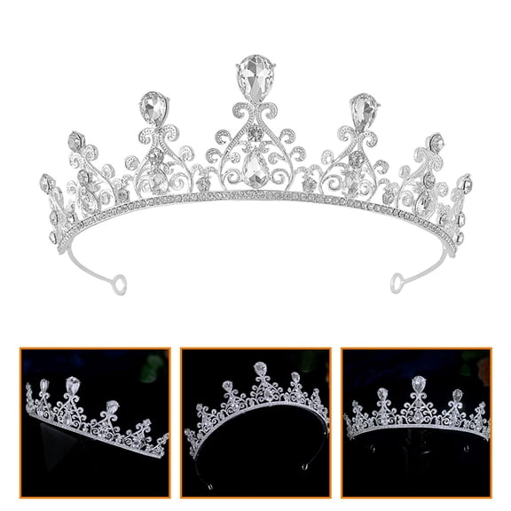PTOOTP Crown Headpiece Silver Zinc Alloy 1 Pcs