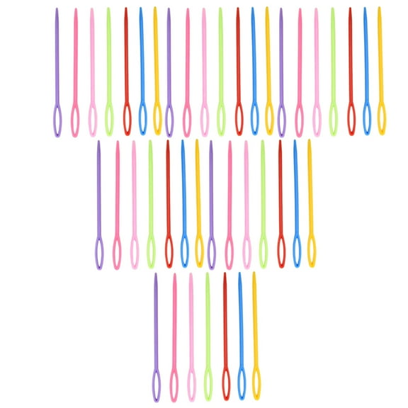 PTOOTP Plastic Sweater Needles Smooth Handle Assorted Color ABS for DIY 1000Pcs