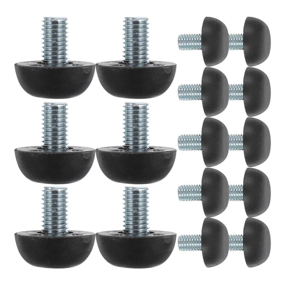 PTOOTP 16-Piece Adjustable Furniture Glides with Rubber Pads for Patio, Floor and Stable Support