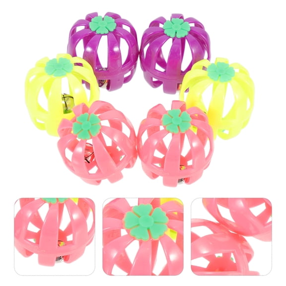 PTOOTP Durable Plastic Bell Balls for Pets Chasing and Pouncing 18Pcs