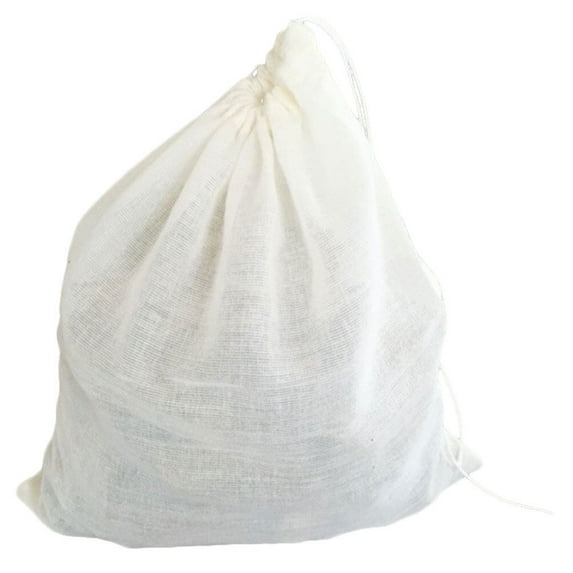 PTOOTP White Drawstring Fruit Bag with Filtering Mesh Cloth, Reusable Produce Storage, 1 Piece