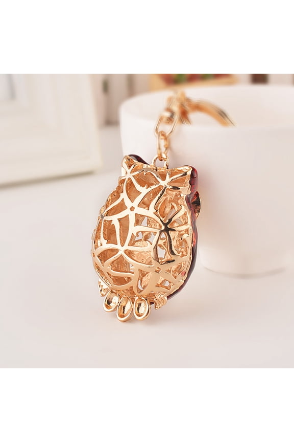 Owl Keychain with Unique Design, Zinc Alloy Material, Decorative and Stylish Accessory, 1 Piece