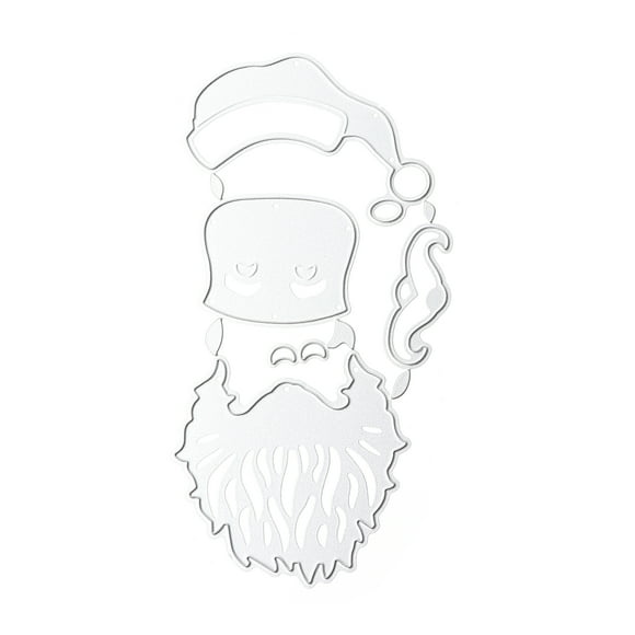 PTOOTP 1Pack Craft Dies For Card Making 3D Design Santa Claus Shape Carbon Steel Christmas