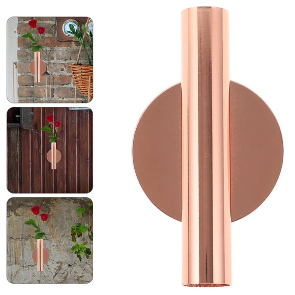 PTOOTP 1Pack Flower Holder Decor Rose Gold Iron Round Shape For Home Decoration Room Decor