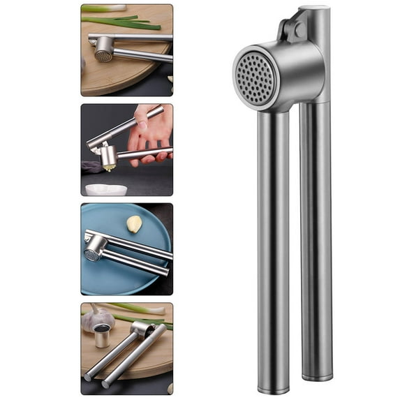 PTOOTP Garlic Smasher Stainless Steel Wide Handle Efficient Garlic Chopper Tool for Cooking