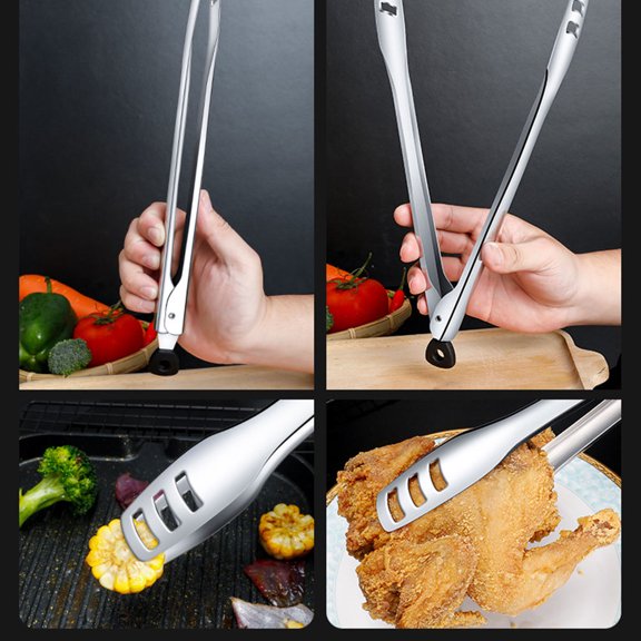 PTOOTP 1Pack High Temperature Resistant Food Clamp Stainless Steel Barbecue Clip for Grilling