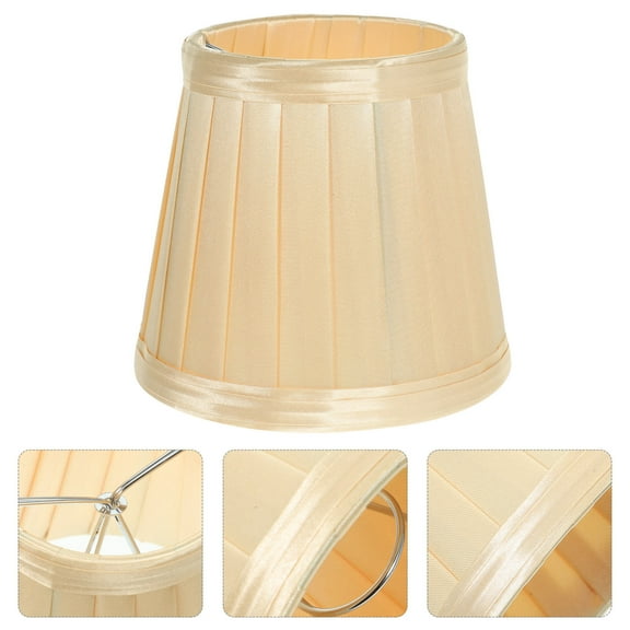 PTOOTP Cloth Drum Lamp Shade Desktop Lampshade Yellow 1Set 4.7X4.7in