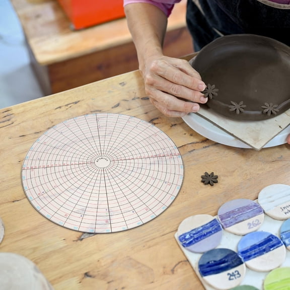 Multi-Functional Pottery Measuring Tool and Clay Divider, 7.87 Inch Plastic Disc for Accurate Pottery Art, Ideal for Professional and Hobby Artists