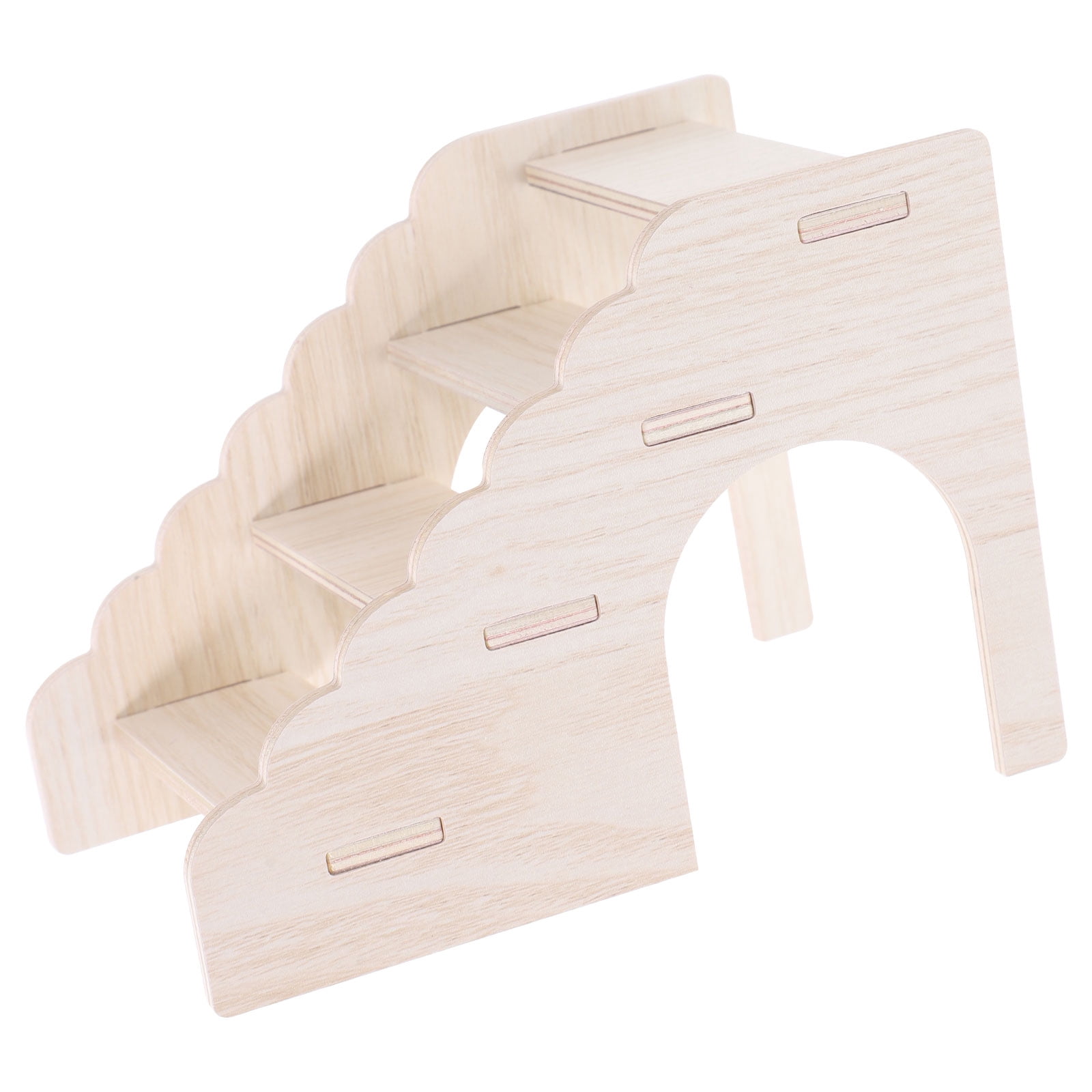 Stackable Play Ladders PTOOTP 1Pack Pet Ladder Beige Wooden for Small Pets Indoor Play and ...