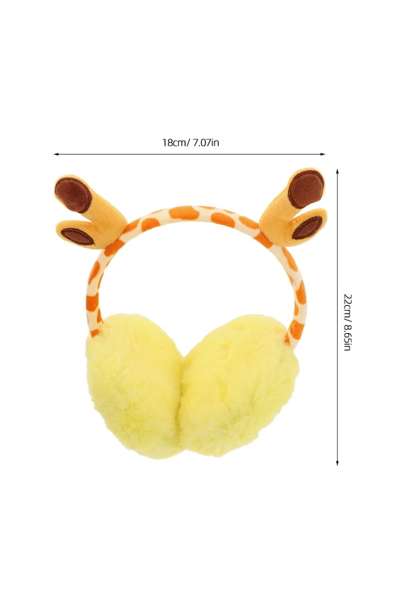 Boys Winter Earmuffs Plush Cartoon Animal Ear Muffs Soft Warm Windproof 1 Set for Kids
