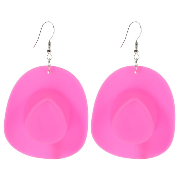 PTOOTP 1 Pair Country Western Earrings Cowgirl Jewelry for Women Pink Alloy