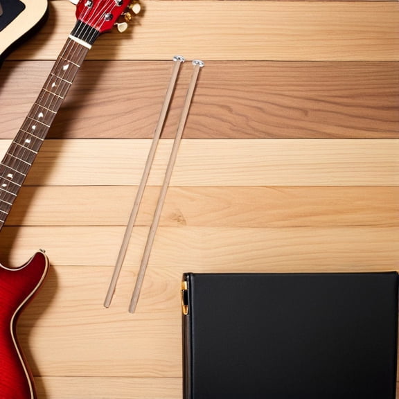 PTOOTP Metal Xylophone Mallets with Wooden Handle for Percussion Instruments, 1 Pair for Music Practice