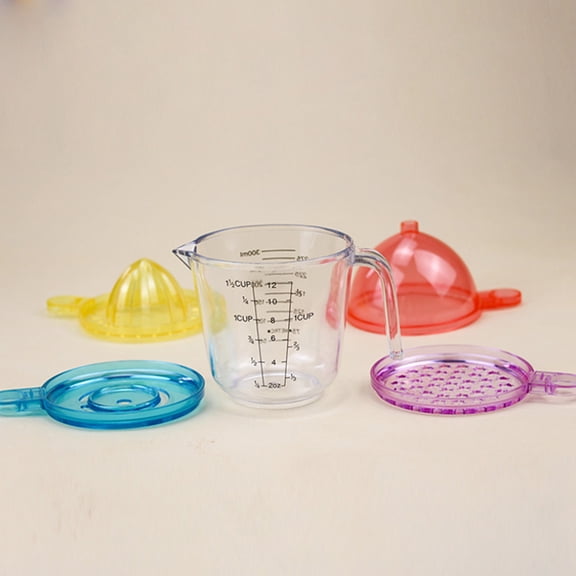PTOOTP Portable Acrylic Measuring Cup, 1 Piece Transparent with Easy Pour Spout and Clear Measurement Scale for Kitchen