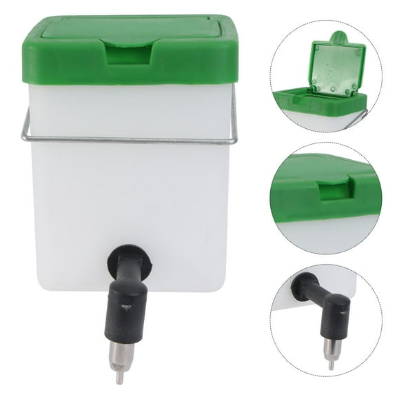 PTOOTP 1Pc Anti-corrosion Water Feeder for Rabbit Water Bowls White Plastic Practical Design Small Animals