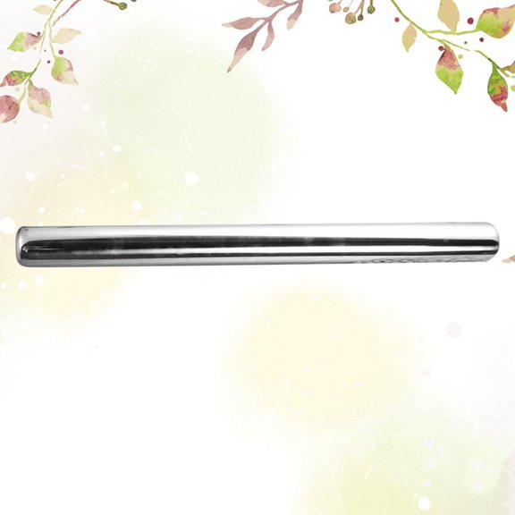 PTOOTP Non-Stick Dumpling Rolling Pin Plated Silver Stainless Steel Kitchen Tool 1Pc