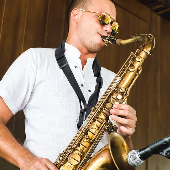 PTOOTP Stylish Black and Ribbon Saxophone Accessory for Instruments