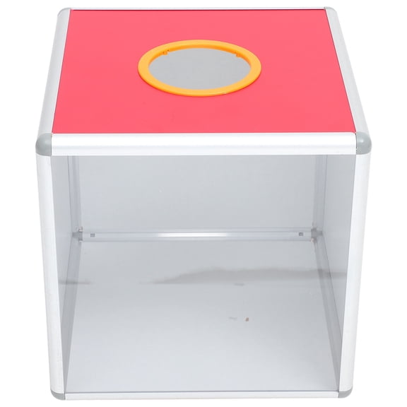 PTOOTP 1Pcs Box Professional Design Square Red Aluminum Alloy Feedback .8x11.8x11.8in