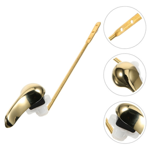 PTOOTP Home Use Golden Toilet Flush Handle Modern Design 1Pcs Pure Copper Alloy