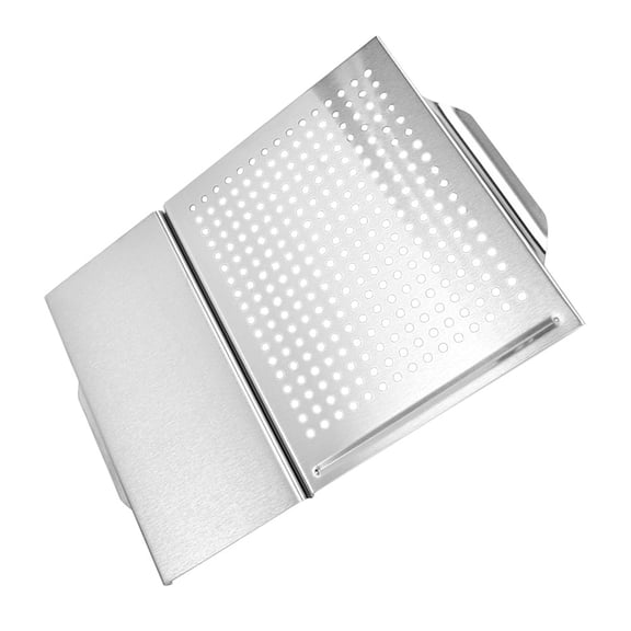PTOOTP 1Pcs Grill Flat Griddle Stainless Steel Barbecue Plate Silver Square Design for Friends