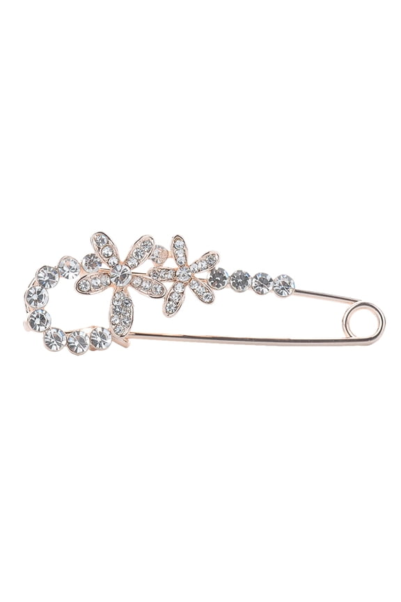 Stylish Alloy Hat Pin with Elegant Flower and Branch Design, Perfect Clothing Accessory for Women and Friends