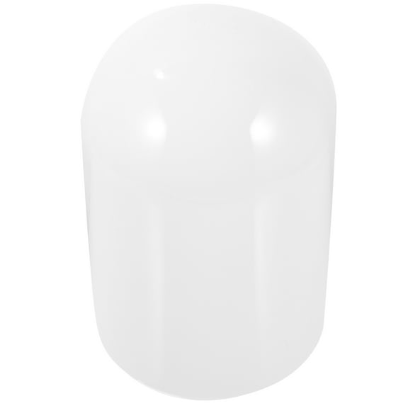 PTOOTP 1Pc Round White Plastic Outdoor Post Light Shade Cover Modern Garden Courtyard Lamp Accessory Weather Resistant