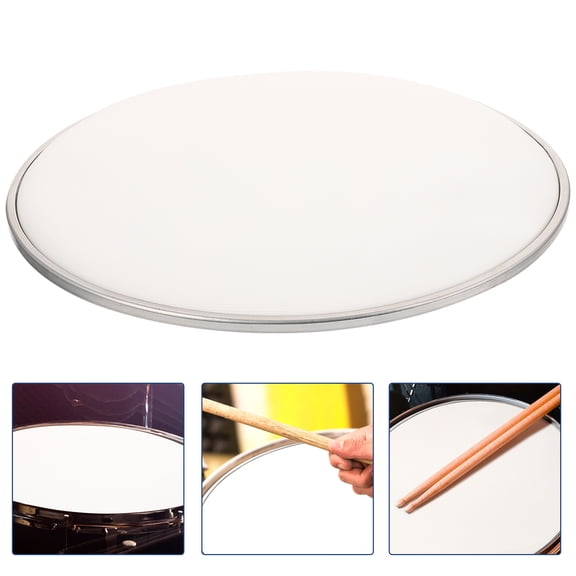 PTOOTP White Mesh Drum Practice Pad Quiet Drum Pad Accessory for Beginner Drummers and Percussion Training