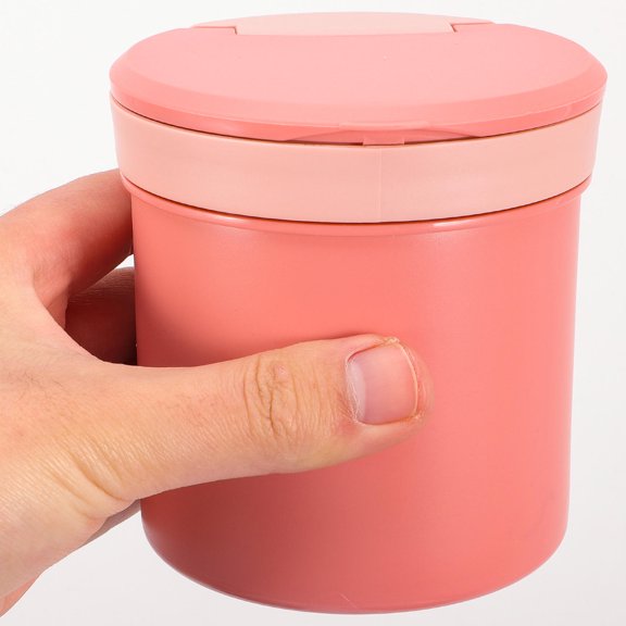 PTOOTP Portable Pink Plastic Breakfast Cup, Leakproof and Convenient