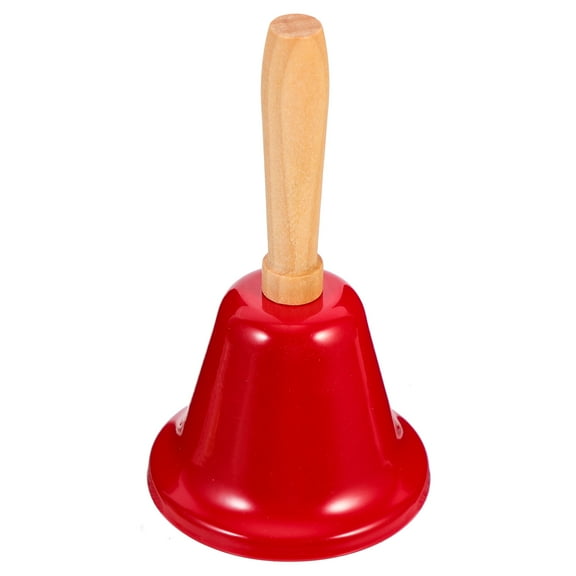 PTOOTP Rustic Metal Bell with Red Wooden Handle Christmas Decoration Home Ornament Holiday Decor
