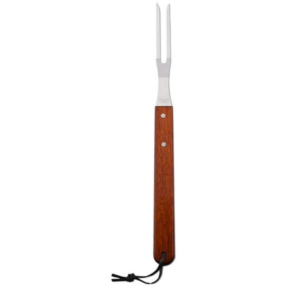 PTOOTP Grill Fork Set Stainless Steel with Brown Wood Handle for Bbq