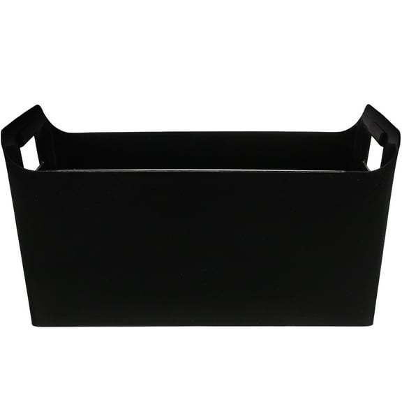 PTOOTP Plastic Cube Storage Bins Bucket Black PP Organizer Container 1 Set