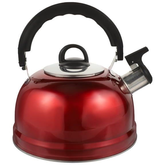 PTOOTP Red Whistling Kettle Stainless Steel for Home Kitchen