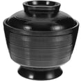 thumbnail image 1 of PTOOTP Japanese Style Black Rice Bowls Set for Miso Soup, and Stylish, Ideal for Everyday Home Dining Use, 1 of 8