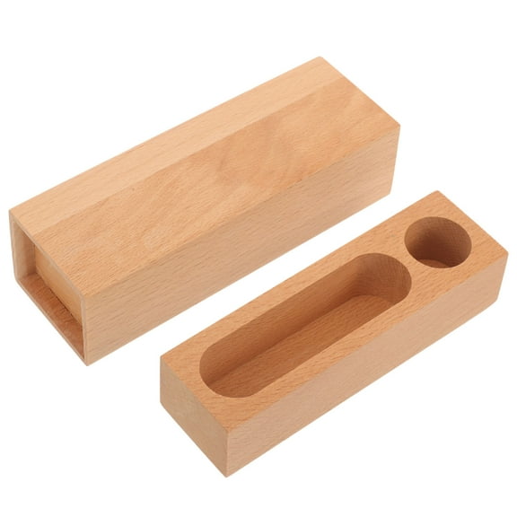 PTOOTP 1Pcs Vintage Stamper Box for Calligraphy Lovers Beige Color Ample Capacity and Versatility