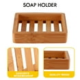 thumbnail image 1 of PTOOTP Bamboo Soap Dish Wooden Tray Clear Texture Fashionable Design, 1 of 8