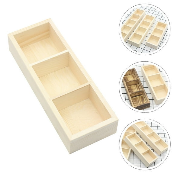 PTOOTP Light Yellow Wooden Tea Bag Holder Organizer for Kitchen Cabinet Coffee Bar Storage Box