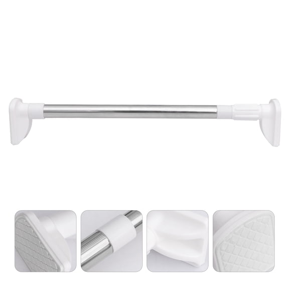 PTOOTP Adjustable Stainless Steel Hanging Clothes Rod, White Closet Rod for Bathroom and Bedroom Storage