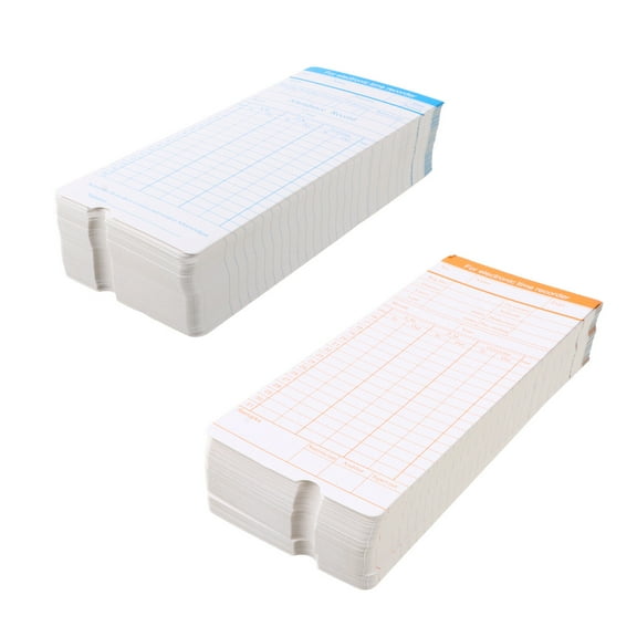 PTOOTP 1Set Time Attendance Card for Office Use Double Sided Monthly Format Assorted Color