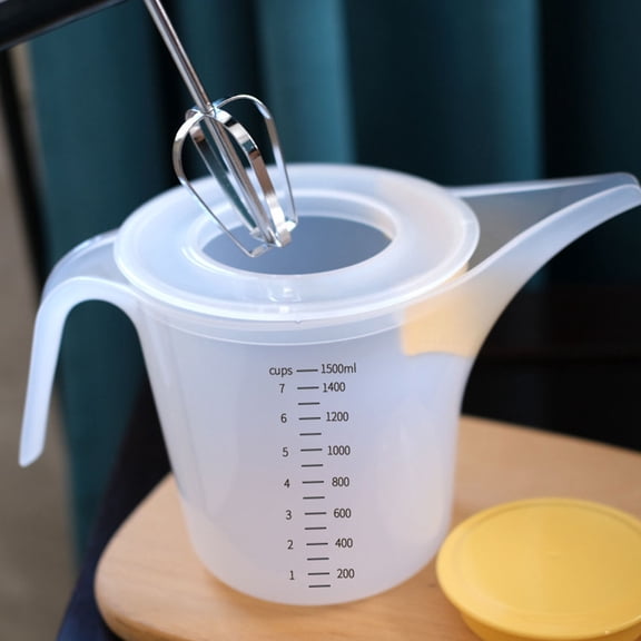PTOOTP Clear Plastic Measuring Cup with Handle and Accurate Scale for Baking, Cooking, and Liquid Measurements