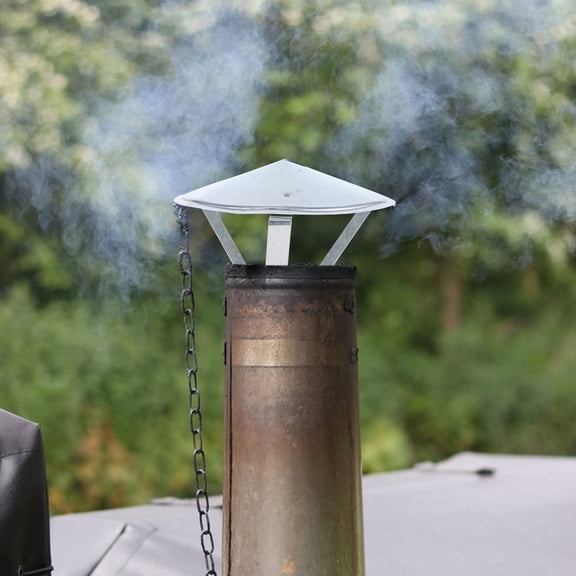 PTOOTP Stainless Steel Roof Vent Chimney Cover, Rainproof Mushroom Shape, Weather Resistant, 10.6x10.6x7.1in, 1 Piece