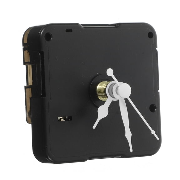 PTOOTP Silent Wall Clock Mechanism Kit with White Plastic Hands, Mute Movement Replacement, 1 Set for Clock Repair