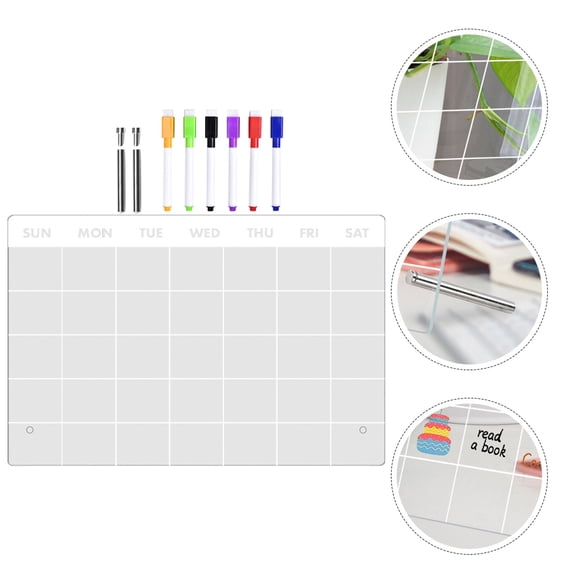 PTOOTP Back to School Desktop Memo Note Board Acrylic Message Writing Board 1 Set