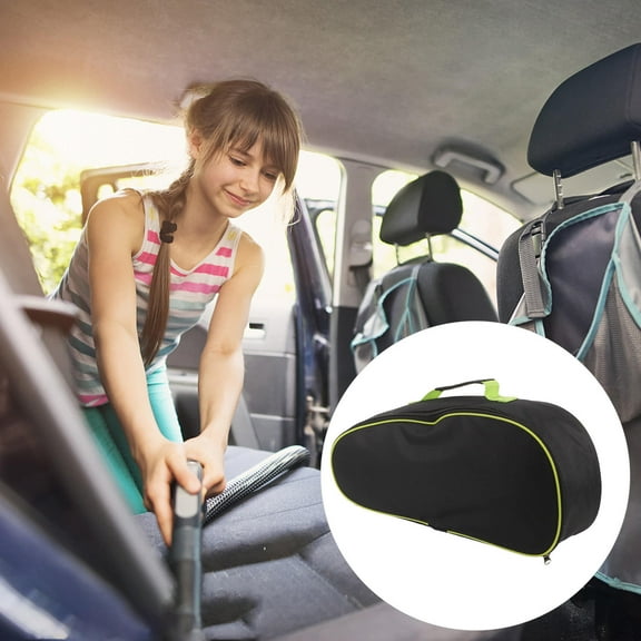 PTOOTP Multi-Functional Black PVC Storage Bag Portable Organizer for Travel, Home, Office, and Lightweight