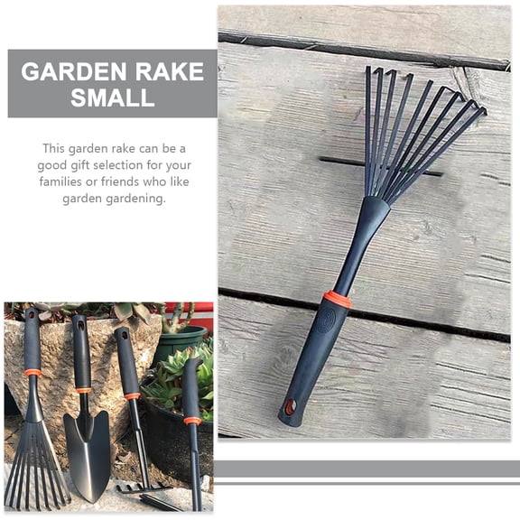 PTOOTP Ergonomic Garden Hand Rake with Soft Rubber Grip for Comfortable and Easy Gardening Maintenance