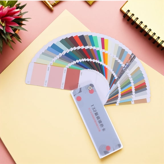 PTOOTP 1Set Industrial Paint Color Card with 132 Metallic Colors for Display and Precise Color Matching