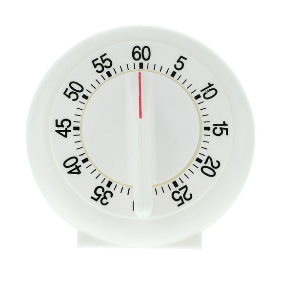 PTOOTP Manual Kitchen Timer White Mechanical Timer for Cooking Baking and Frying